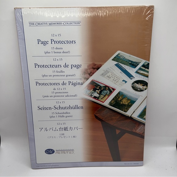 Creative Memories 12 X 15 Page Protectors Old Style New Sealed Package Scrapbook - Picture 1 of 2